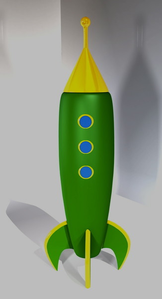 3ds max rocketship - Toy Rocketship B by MP Design
