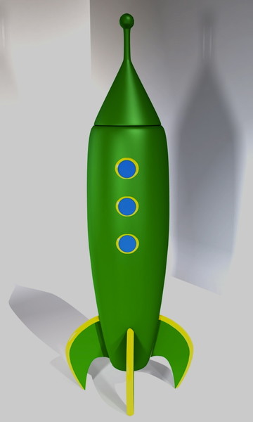 3ds max rocketship - Toy Rocketship B by MP Design