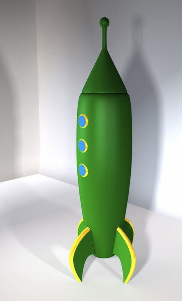 3ds max rocketship - Toy Rocketship B by MP Design