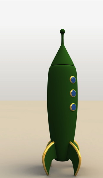3ds max rocketship - Toy Rocketship B by MP Design