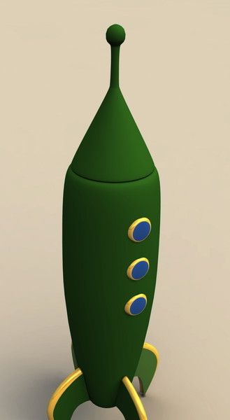 3ds max rocketship - Toy Rocketship B by MP Design