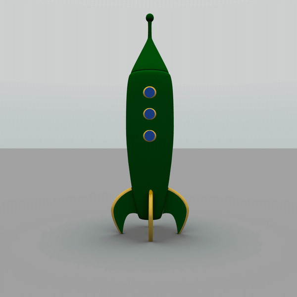 3ds max rocketship - Toy Rocketship B by MP Design