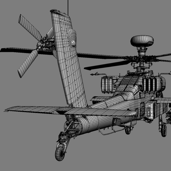 max boeing ah-64d apache longbow - Boeing AH-64D Apache Longbow Attack Helicopter by cgshape