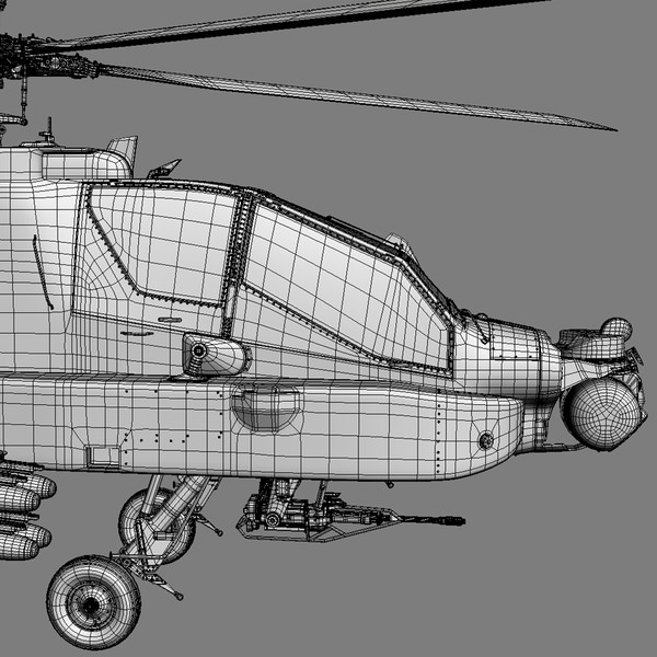 max boeing ah-64d apache longbow - Boeing AH-64D Apache Longbow Attack Helicopter by cgshape