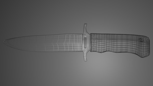 3d model of knife combat usmc - USMC Combat Knife... by KrSnelly0104
