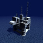 3d oil rig model