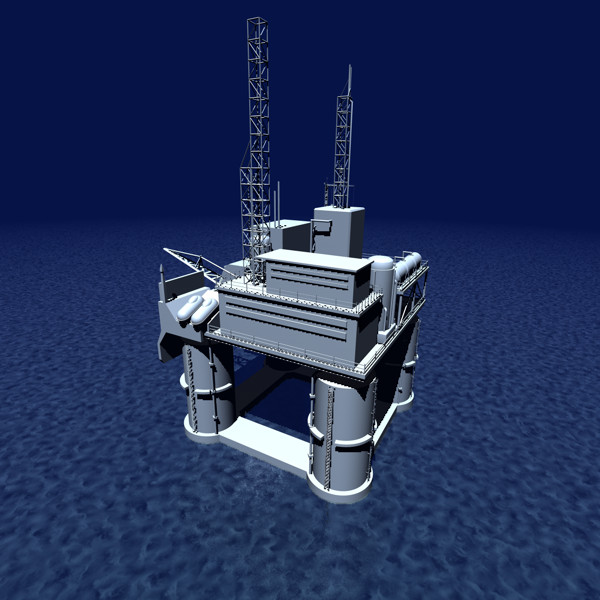 3d oil rig model - Oil Rig... by UnderTenBucks