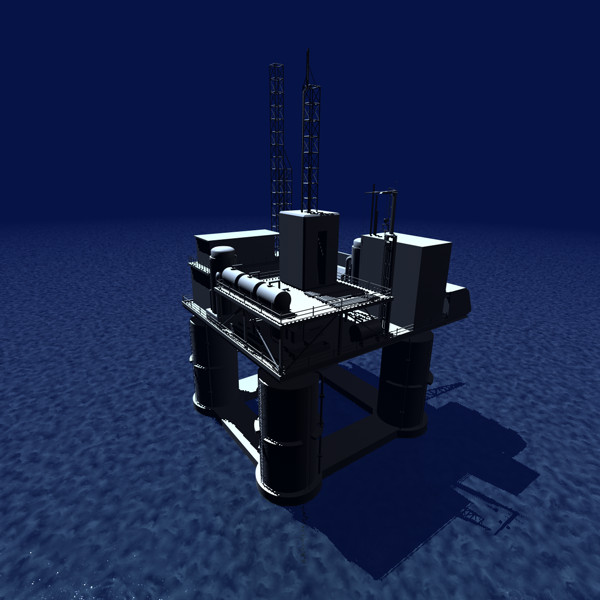 3d oil rig model - Oil Rig by UnderTenBucks
