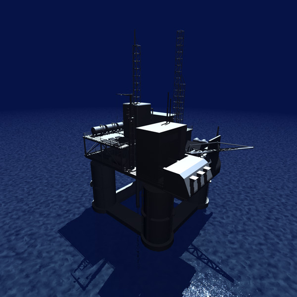 3d oil rig model - Oil Rig by UnderTenBucks