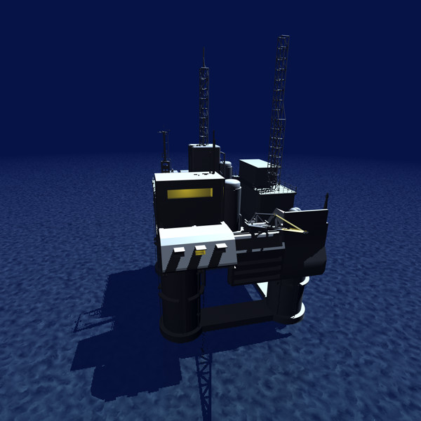 3d oil rig model - Oil Rig by UnderTenBucks