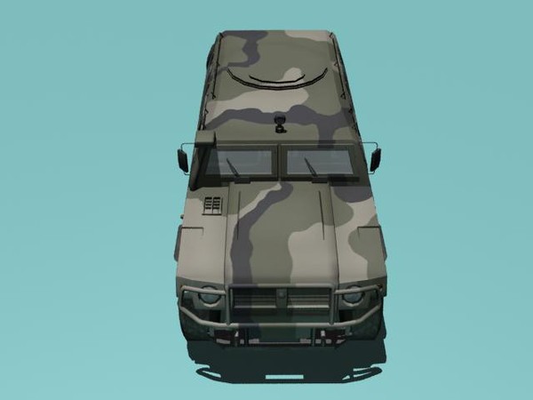 3ds gaz-2330 tigr woodland version - GAZ-2330 Tigr woodland version by kapitan_21
