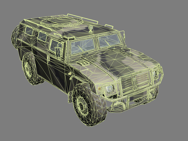 3ds gaz-2330 tigr woodland version - GAZ-2330 Tigr woodland version by kapitan_21