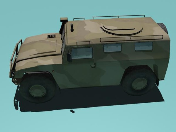 gaz-2330 tigr desert version 3d 3ds - GAZ-2330 Tigr desert version by kapitan_21