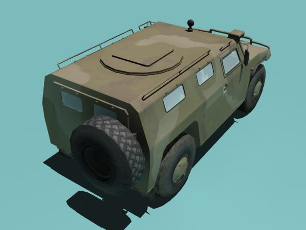 gaz-2330 tigr desert version 3d 3ds - GAZ-2330 Tigr desert version by kapitan_21
