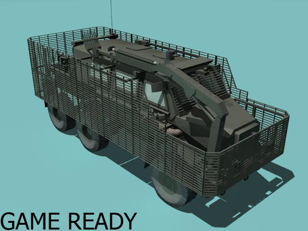 3d model buffalo woodland version - Buffalo A2 MRAP woodland version by kapitan_21