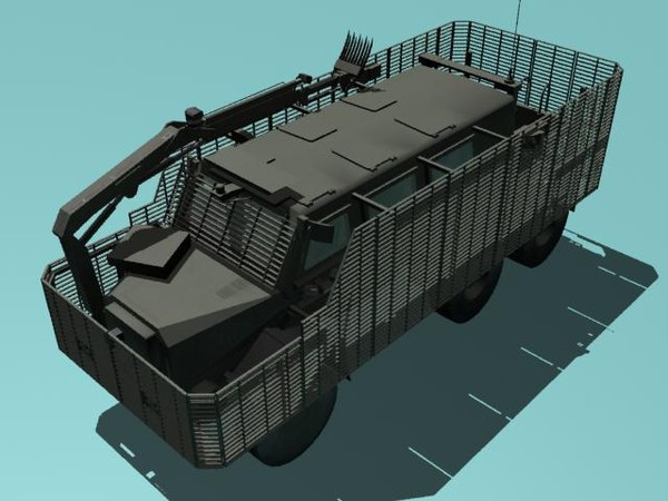3d model buffalo woodland version - Buffalo A2 MRAP woodland version by kapitan_21