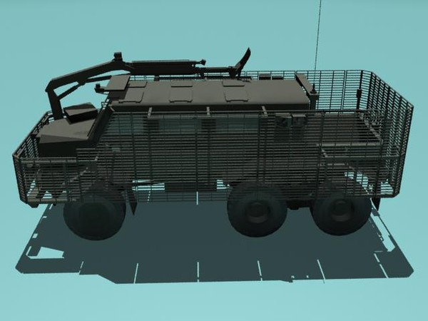 3d model buffalo woodland version - Buffalo A2 MRAP woodland version by kapitan_21