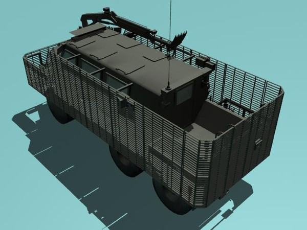 3d model buffalo woodland version - Buffalo A2 MRAP woodland version by kapitan_21