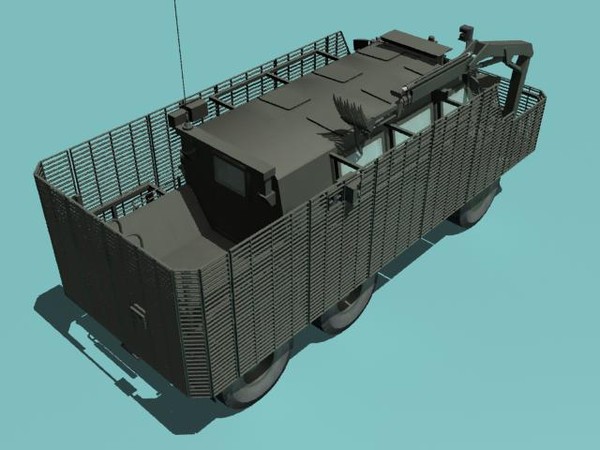 3d model buffalo woodland version - Buffalo A2 MRAP woodland version by kapitan_21