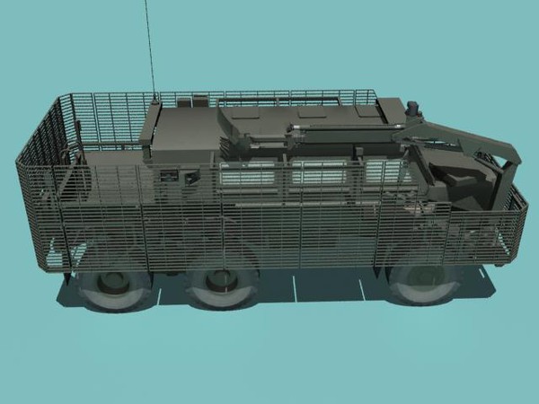3d model buffalo woodland version - Buffalo A2 MRAP woodland version by kapitan_21