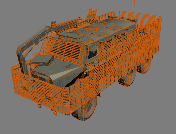 3d model buffalo woodland version - Buffalo A2 MRAP woodland version by kapitan_21