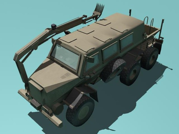mrap desert buffalo 3d model - Buffalo H MRAP desert version by kapitan_21