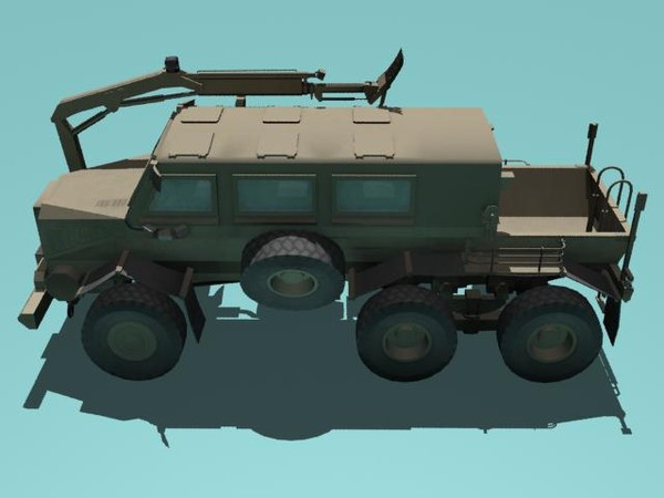 mrap desert buffalo 3d model - Buffalo H MRAP desert version by kapitan_21