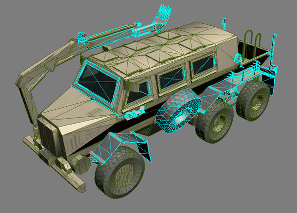 mrap desert buffalo 3d model - Buffalo H MRAP desert version by kapitan_21