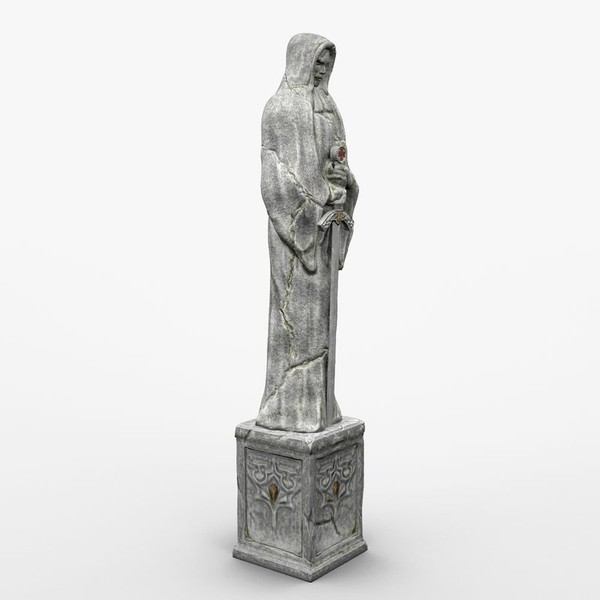 stone statue 3d obj - Statue A by bemola