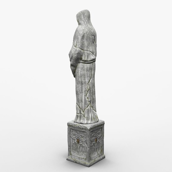 stone statue 3d obj - Statue A by bemola