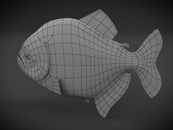 piranha fish obj - piranha fish by denisVFX