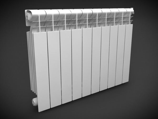 aluminium radiator 3d obj - radiator aluminium by denisVFX
