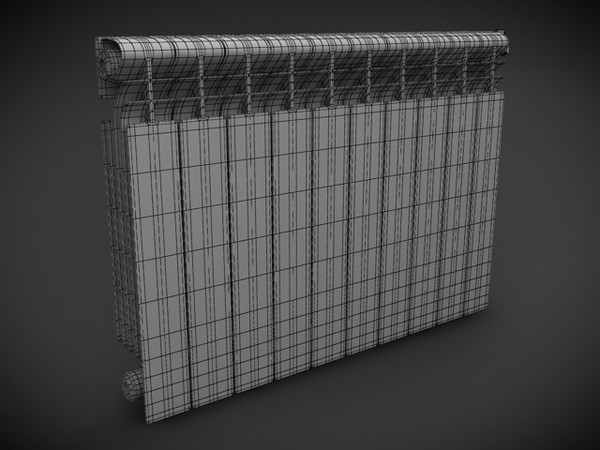 aluminium radiator 3d obj - radiator aluminium by denisVFX