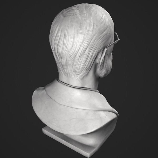 decorative bust freud 3d model - Freud Bust by clay master