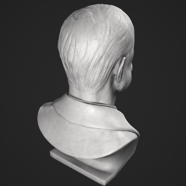 decorative bust freud 3d model - Freud Bust by clay master