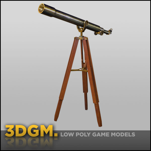 telescope real time obj - telescope 3DGM by 3D Game Models