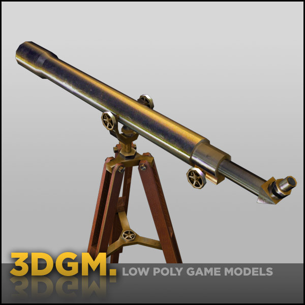 telescope real time obj - telescope 3DGM by 3D Game Models