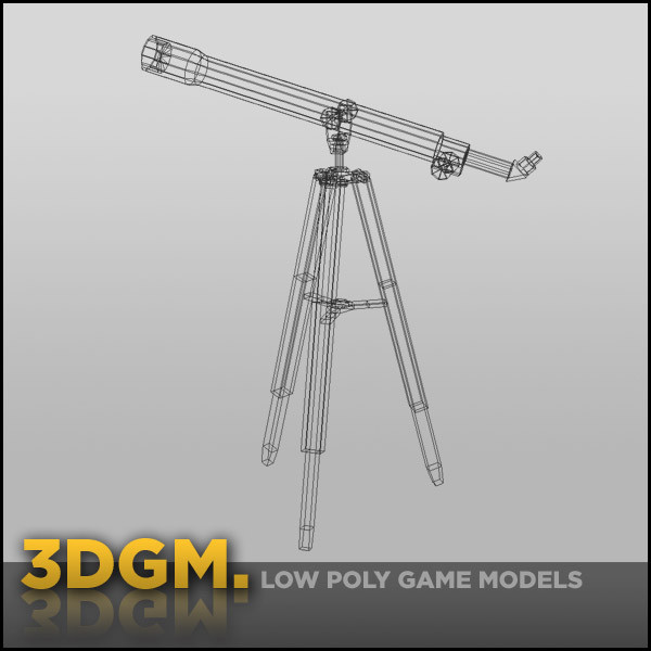 telescope real time obj - telescope 3DGM by 3D Game Models
