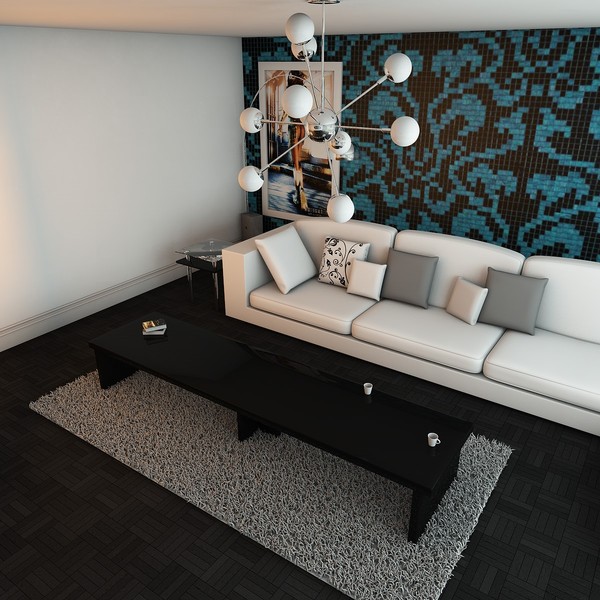 living room 3d model - Elegant Living Room by KeremGogus
