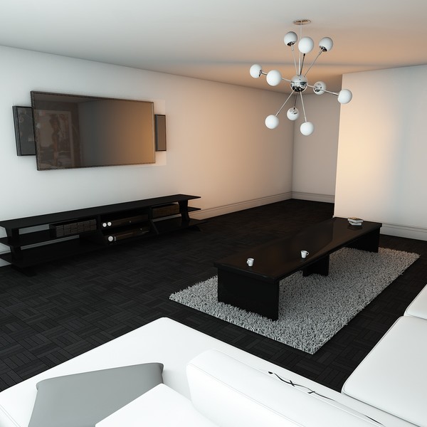 living room 3d model - Elegant Living Room by KeremGogus