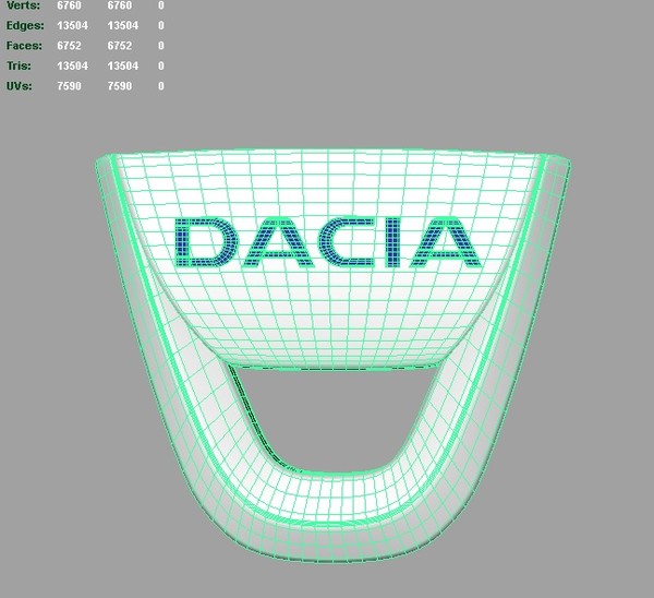 dacia car 3ds - Dacia 3d Logo by Serega Rozhnov