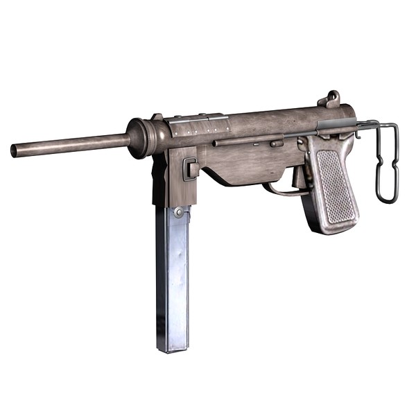 3d model m3 submachine gun pistol - M3 grease gun by Sandu_Bublic