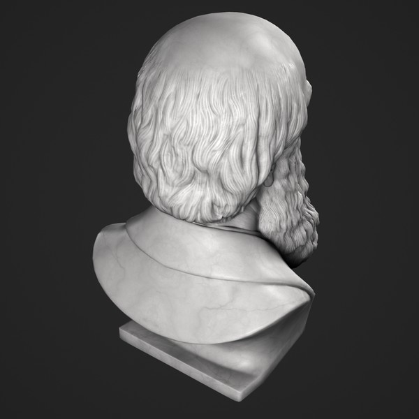 3ds max decorative bust darwin - Darwin Bust by clay master