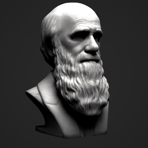 3ds max decorative bust darwin - Darwin Bust by clay master