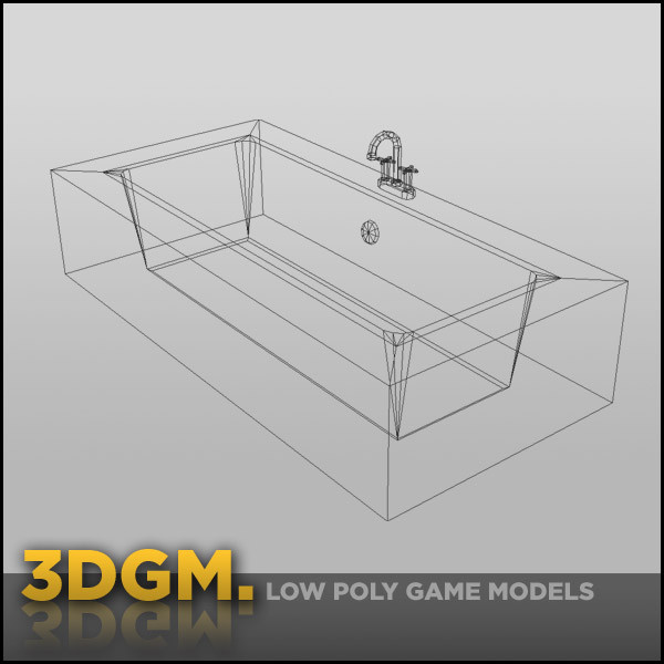 maya bathtub retro - Bathtub retro 3DGM by 3D Game Models