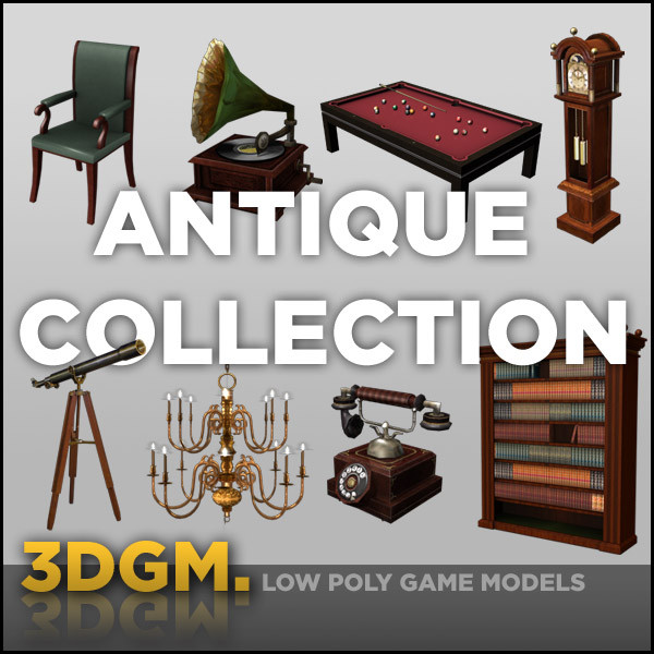 antique 3dgm 3d obj - Antique collection 3DGM by 3D Game Models
