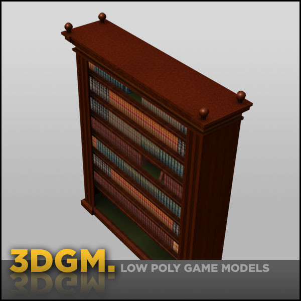 maya book case - book case 3DGM by 3D Game Models