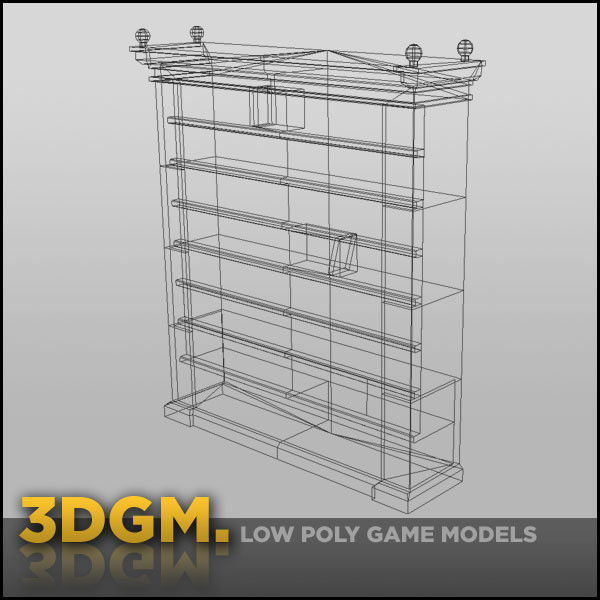 maya book case - book case 3DGM by 3D Game Models