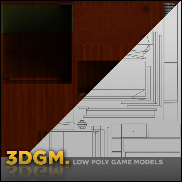 maya book case - book case 3DGM by 3D Game Models