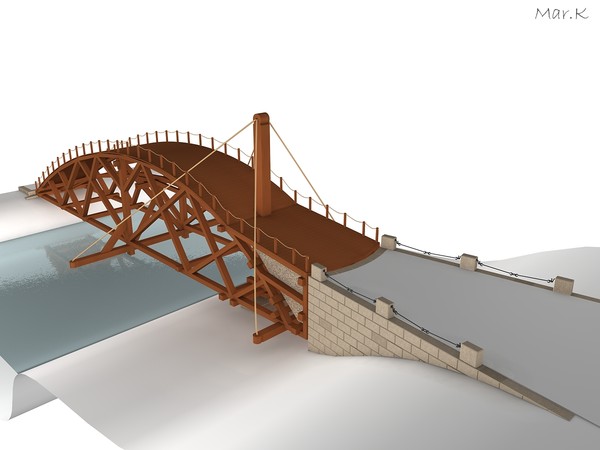 swing bridge 3ds - Swing bridge by Mar.K